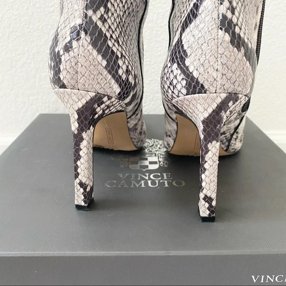 VINCE CAMUTO Glossy Pyton Booties - Picture 3 of 5